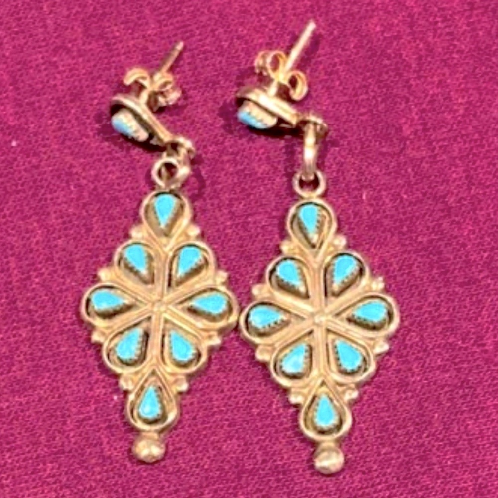 Sterling Silver 925 Turquoise Earrings